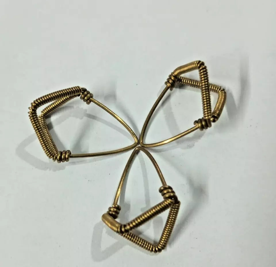 New 3 Pcs double  wire Brass Special Mizrab Meezrab Mijrab Professional  Musical instrument sitar