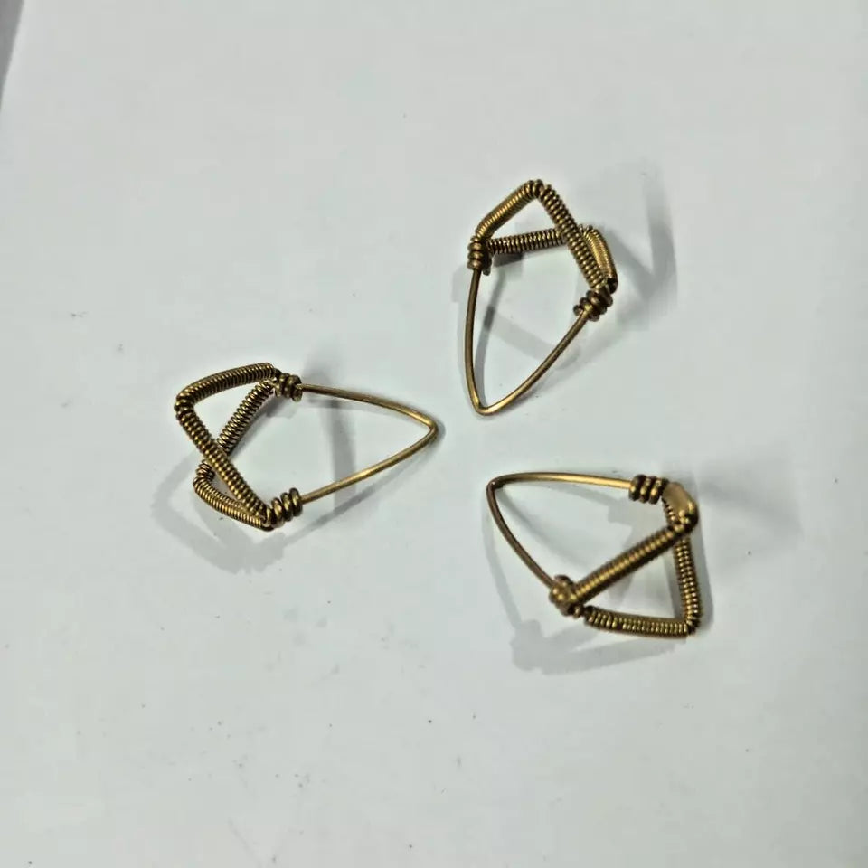 New 3 Pcs double  wire Brass Special Mizrab Meezrab Mijrab Professional  Musical instrument sitar